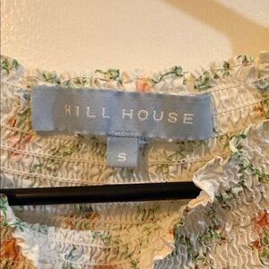 Hill House White Floral Smocked dress